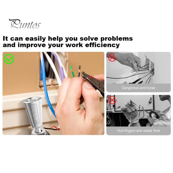 Wire Twister Tool Electrical Power Drill Wire Connector Heat-Resistant Rustproof Reusable Wire Nut Twister Cable Stripping Tool