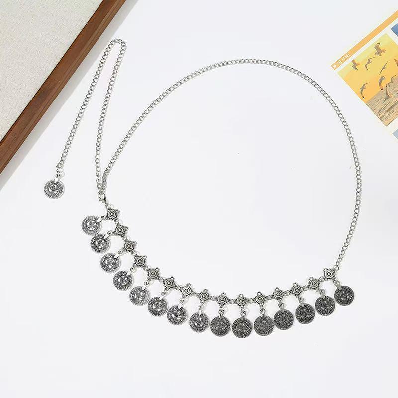 Retro Punk Metal Tassel Waist Chain: Ethnic Pendant & Versatile Accessory