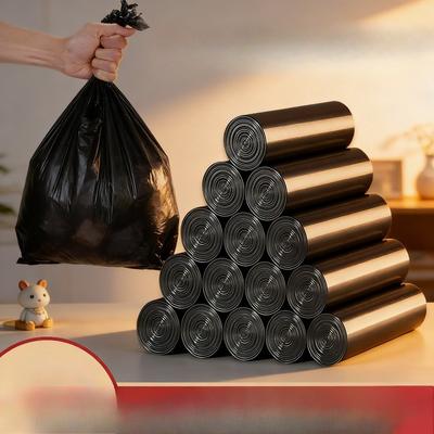 Garbage Bag - Household Flat-mouthed Thickened Large-sized Kitchen Bucket with Detachable Handle - Office Plastic Bag
