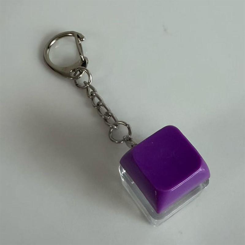 1Keys Color Clear LED Mechanical Keyboard Keychain Toy Stress Relief DIY Button Finger Keyboard Caps Toy Key Switch Shaft Tester