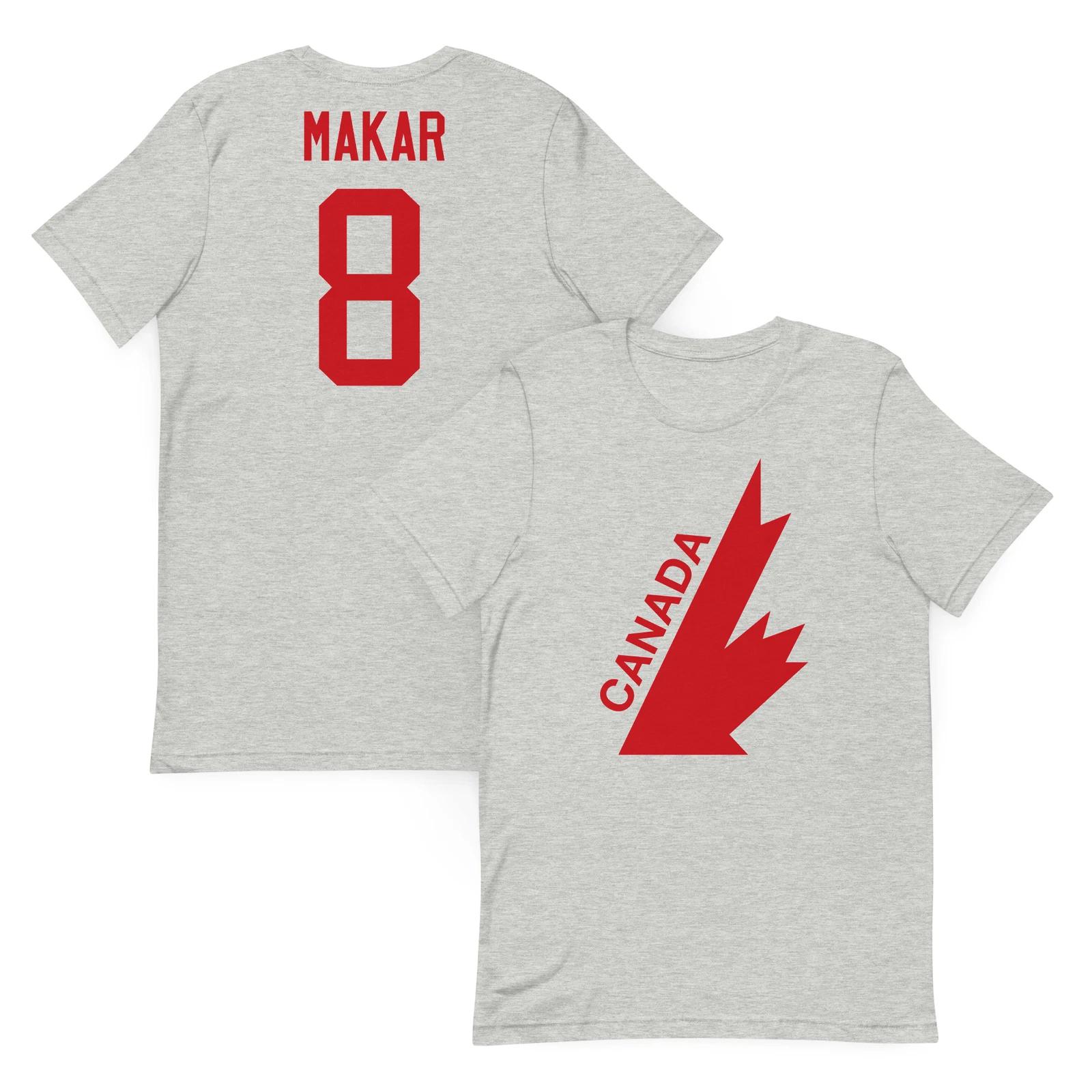 Retro Team Canada Cale Makar 8 Jersey T-Shirt 4 Nations Faceoff XL