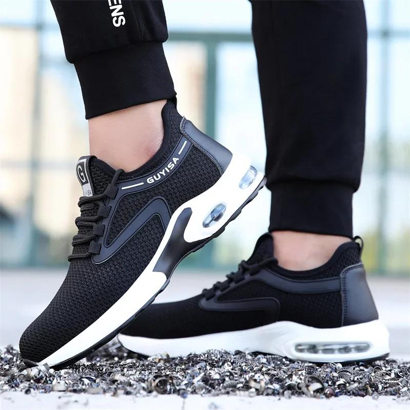 Summer Men Women Work Shoes Steel Toe Cap Safety Boots European Standard Anti-smash Anti-puncture Sport Safety Shoes