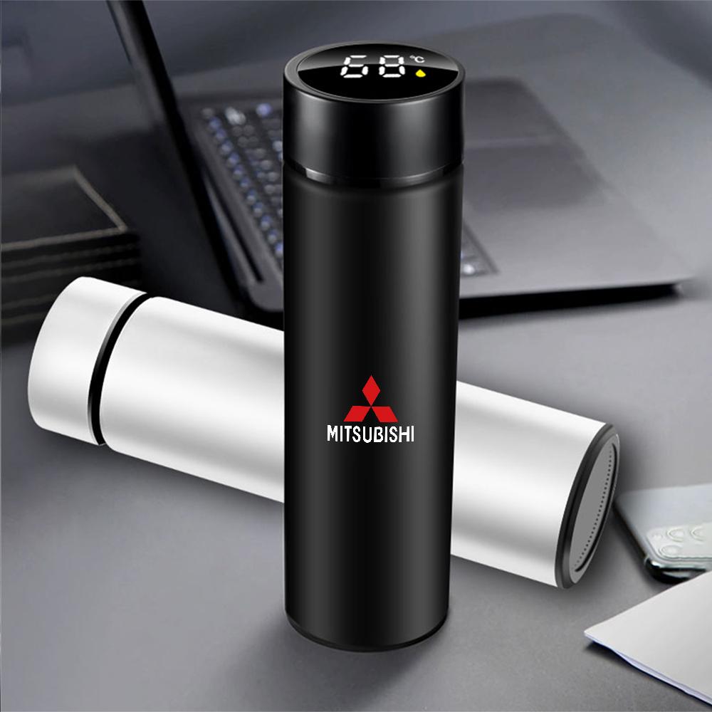 Car Emblem Smart Thermos Temperature Indicator For Mitsubishi 9 Ralliart EX ASX L200 Colt Outlander Pajero Lancer Eclipse Cross