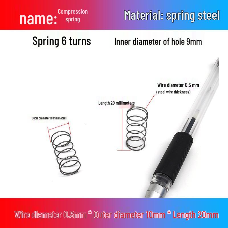 0.5mm Diameter Spring Steel Compression Spring for Precision Experiments and Miniature Helmet