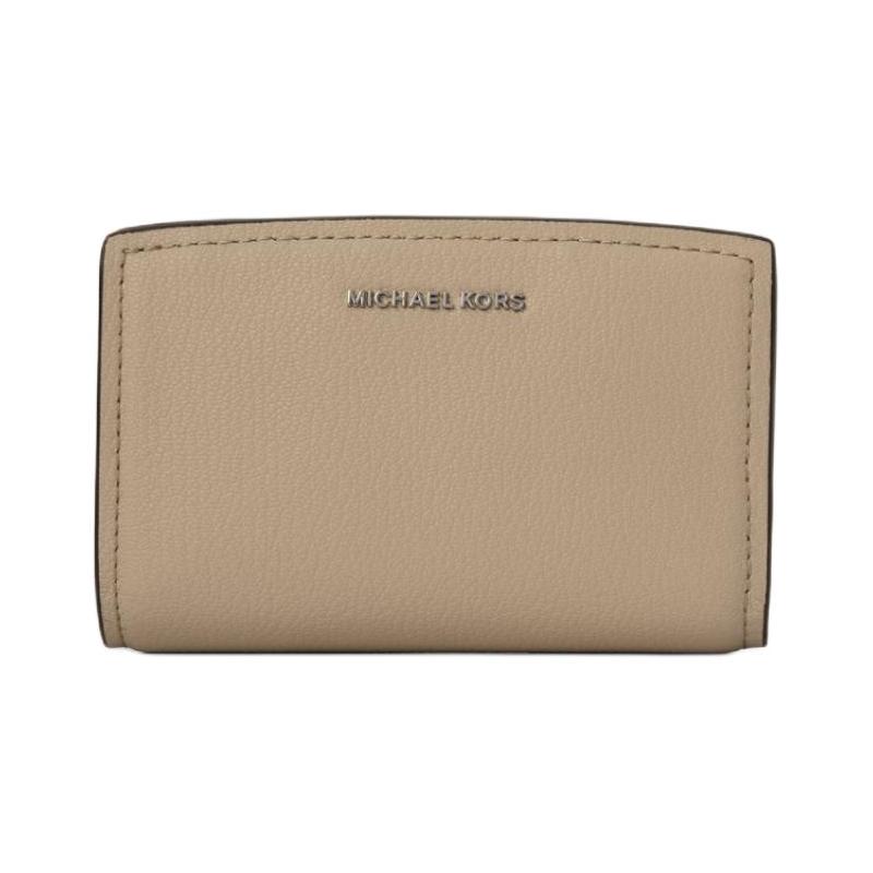 MICHAEL KORS Bryant Classic Front Logo Solid Color Wallet Women s Khaki коричневый