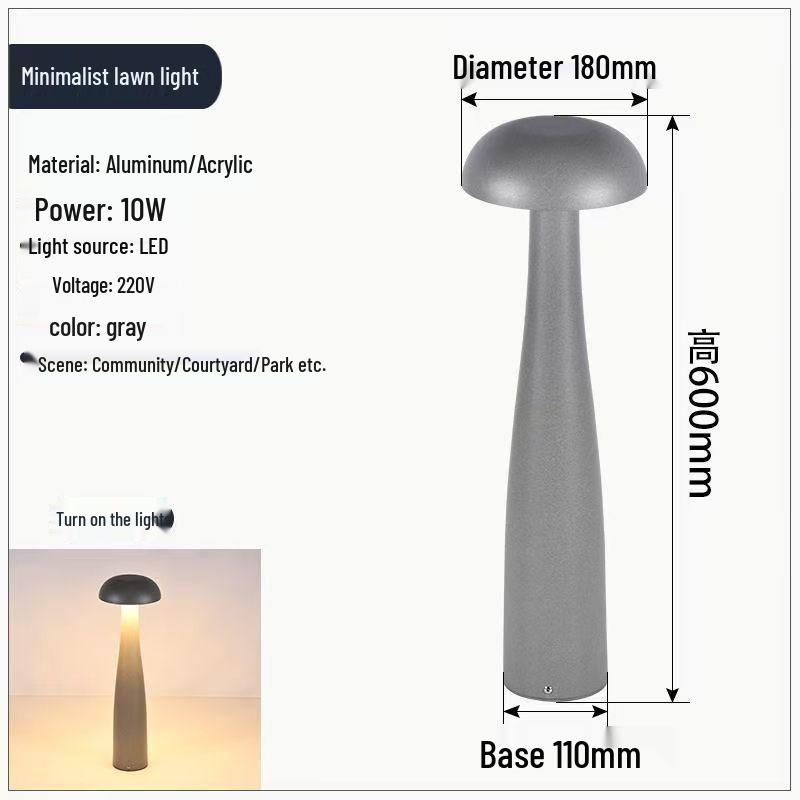 LED Mushroom Lawn Light: Outdoor Waterproof Landscape Lamp for Villa, Courtyard, Park, Community, Garden Décor.
