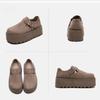 Johnature Retro Thick Soled Loafers Casual Height Increasing Versatile Women's Flat Platform Shoes