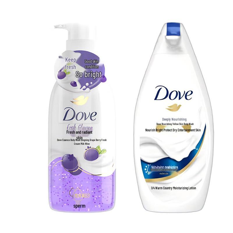 Dove Essence Shower Gel & Nourishing Shower Milk Set