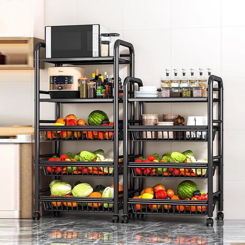 Jingxin 5-Tier Rolling Kitchen Storage Cart