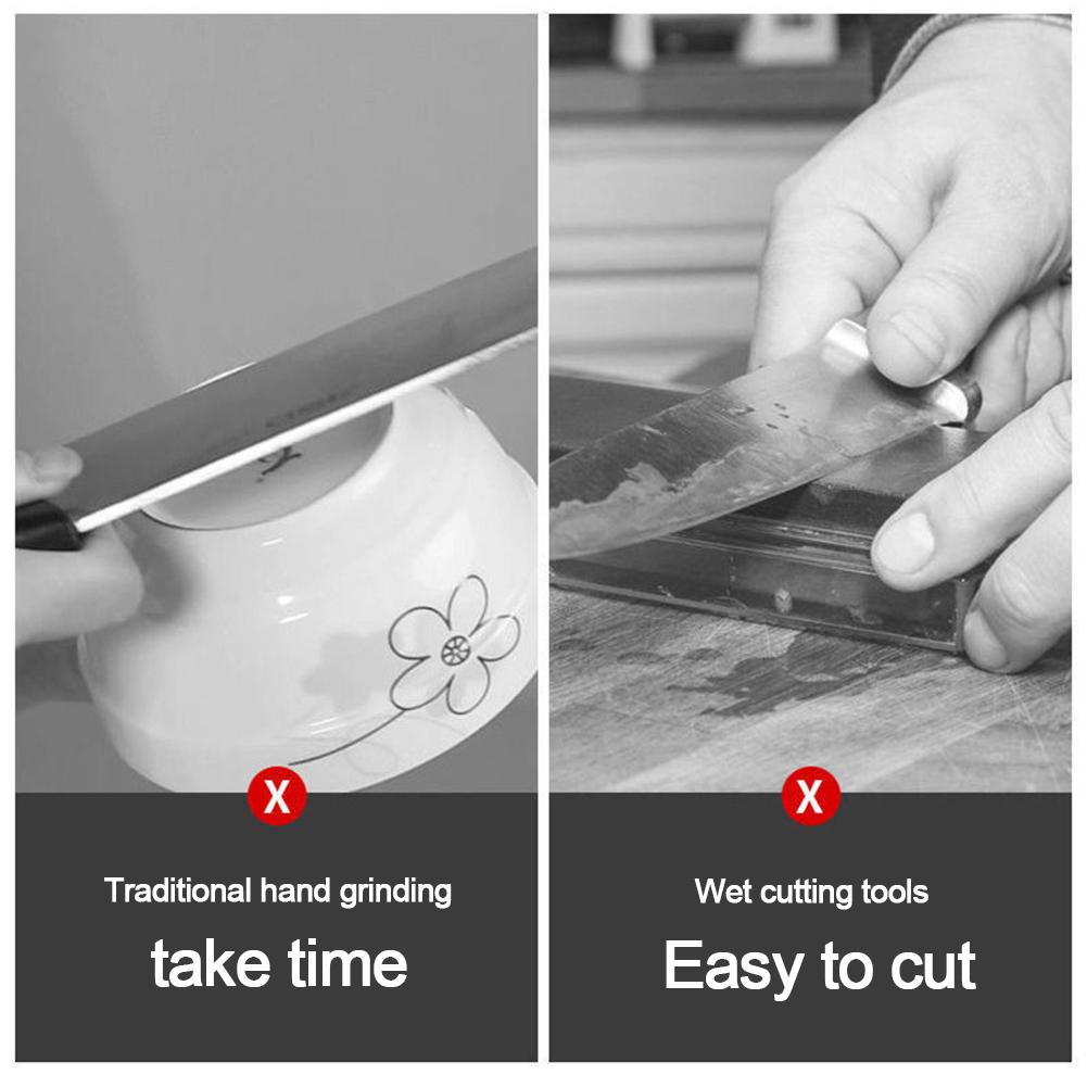 Elektrischer Messerschärfer, Zweiseitiger Schärfer mit Basis, Schutzabdeckung, Leistungsstarker Motor Professioneller Elektrischer Messerschärfer Geschenk Für Freund
