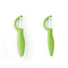 2 Pcs New Green Ceramic Peeler Ceramic&PP Comfortable Handle Fruit Peeler Multi-purpose Vegetable and Fruit Peeler Kitchen