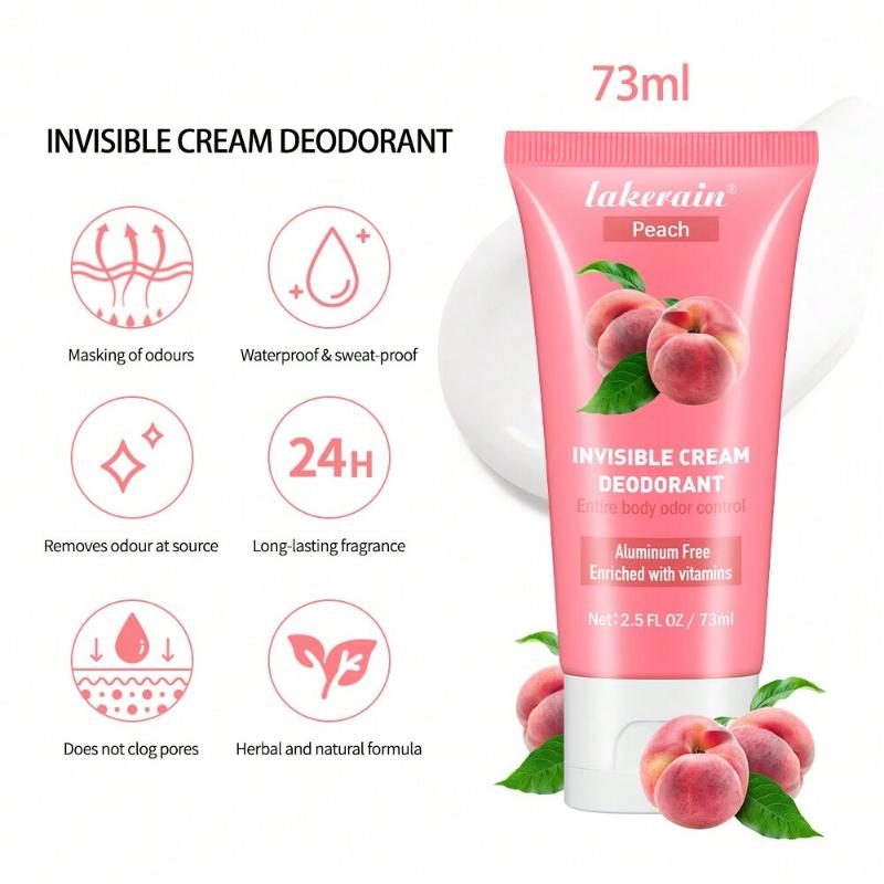 6 Colorful Fruit Fragrance Women's Deodorant Cream Invisible Cream Deodorant Long Lasting Fragrance Moisturizing and Moisturizing