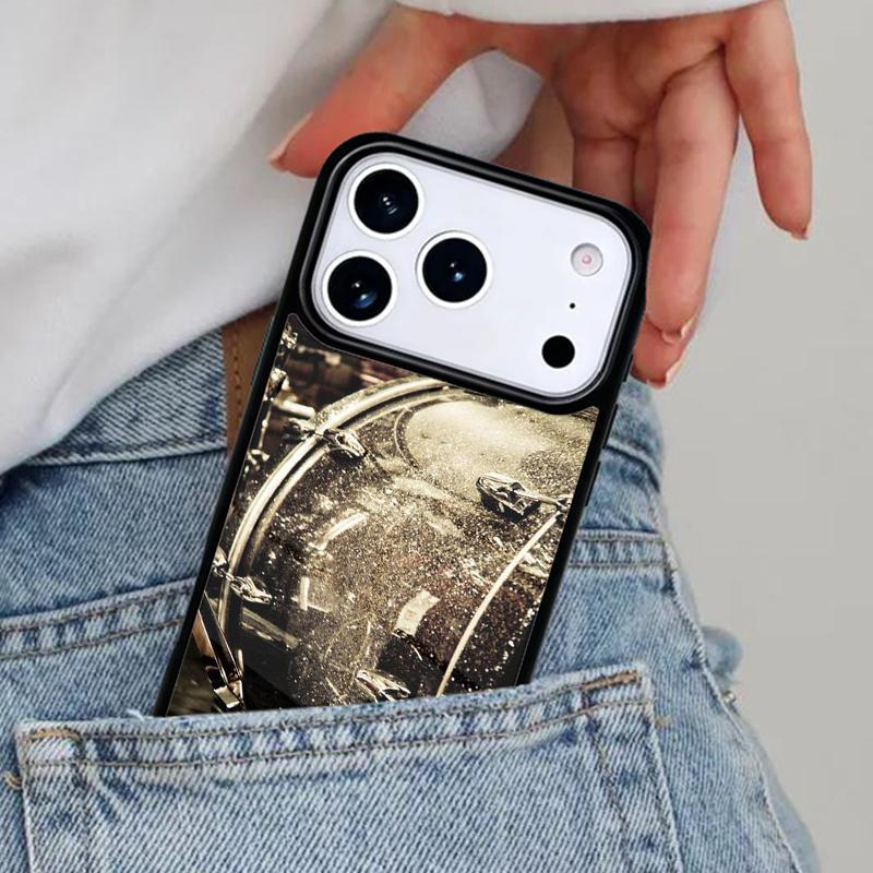 Drum Drummer Music DJ Soft Phone Case for iPhone 16e 15 14 13 12 17 Pro Max Plus Air 17pro Cover Coque