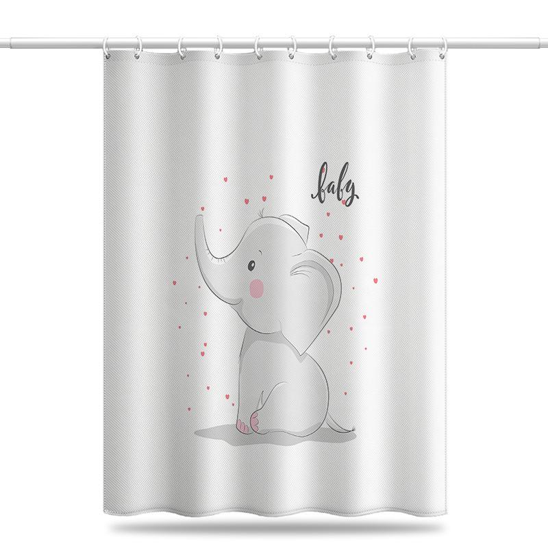 Bathroom Thickened Waterproof Curtain Mildew Proof Shower Curtain Shower Partition Curtain Shower Curtain Bathroom Curtain Free Perforation