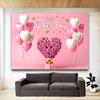 Happy Mother's Day Backdrop for Photography Love Heart Pink Balloons Floral Flower Mother's Party Decor Background Photo Studio