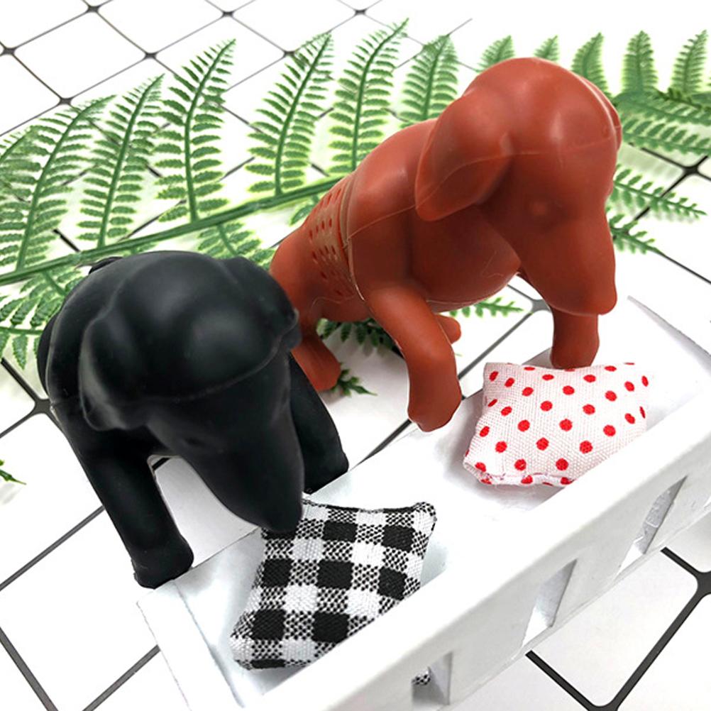 Silicone Dachshund Tea Infuser Cute Dog Shape Tea Strainer for Loose Leaf Black