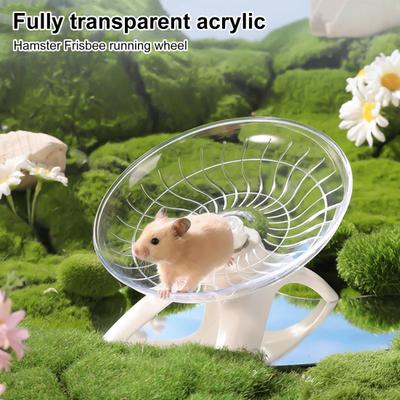 Hamster Wheel Toy Hermit Crab Climbing Toy Silent Hamster Flying Saucer Running Exercise Wheel Small Animals Cage Accessory Tank Accessory