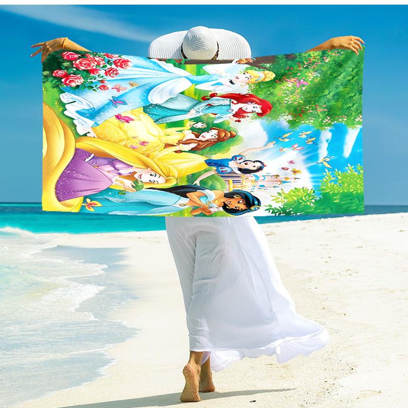 1pc Princesses Magical Garden Beach Towel,quick Drying Absorbent Beach Towel,outdoor Sports Swimming Beach towel,Soft and Comfortable Y71612