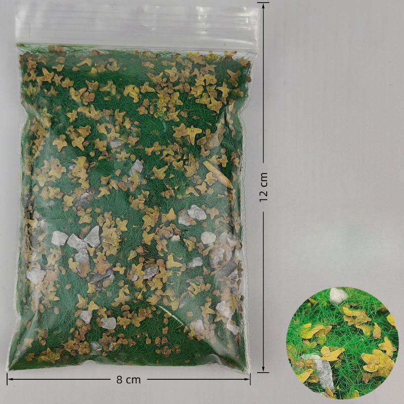 30g/bag DIY Model Mixed with Stone Grass Powder,Simulating Lawn,Sand Table Miniature Landscape Layout with Stone Vegetation