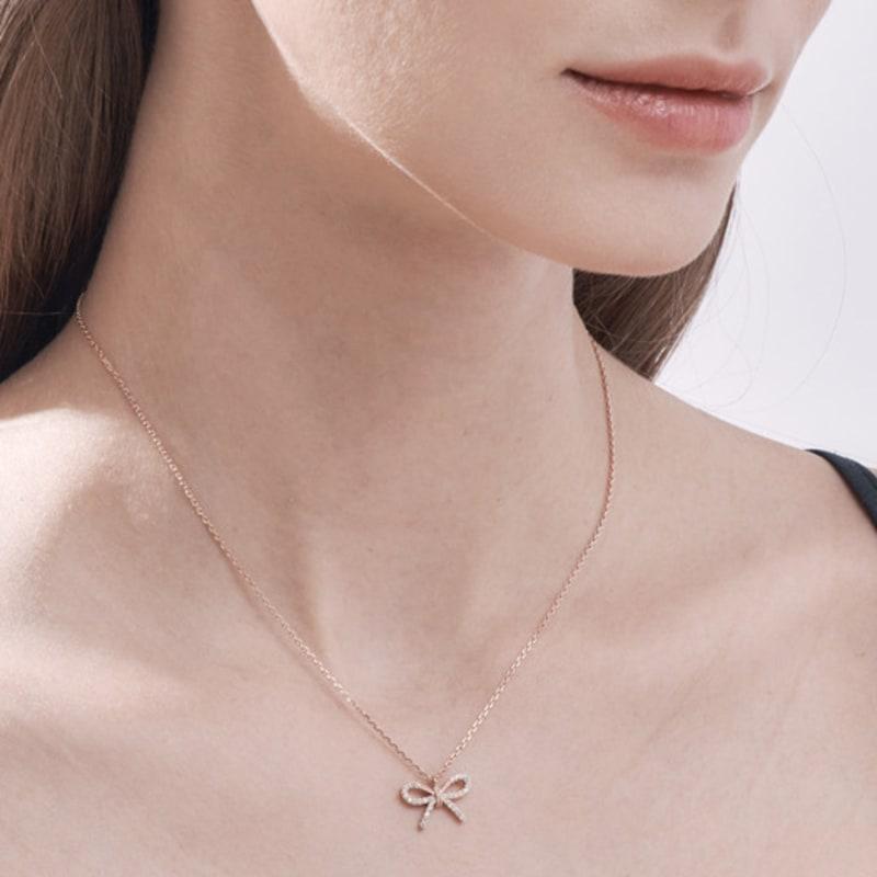 CRANNE Lovely Ribbon Necklace C24NB116
