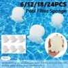 6/12/18/24PCS Swimming Pool Filter Sponges Oil Absorbing Filter Octopus Shape Pool Foam Sponge Filter Pool Sludge Cleaning Tool