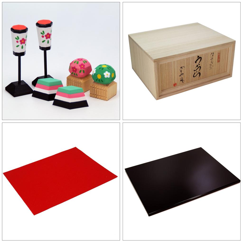 Osaka Choseido Hina Compact Wooden Itto Two 5 Tier Name Wooden Tag Bonus Included Made In Hina Urara Five Person Ornament Doll, Mini, Carving, Tiers,