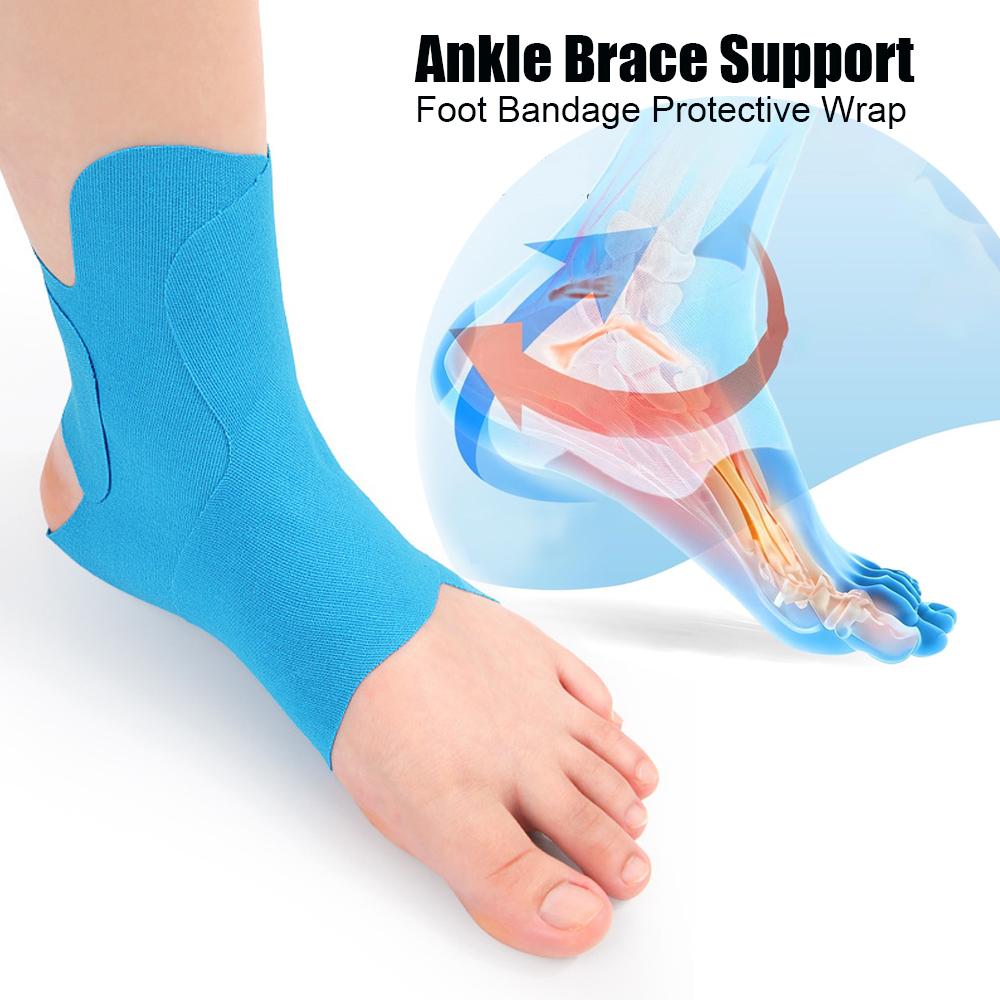 Precut Kinesiology Ankle Tape Brace Support Compression Sleeve Elastic Foot Bandage Protective Wrap Sports Foot Guard Protector