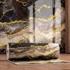 Gold-Plated Marble-Style Waterproof Wall Stickers for TV Backgrounds