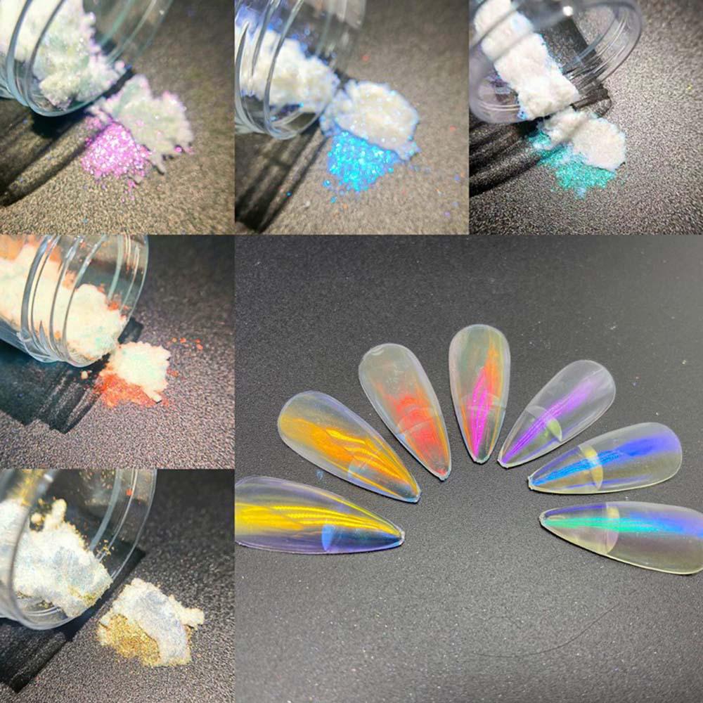 

Color-Changing Chameleon Nail Art Powder - Iridescent Super Flash Glitter