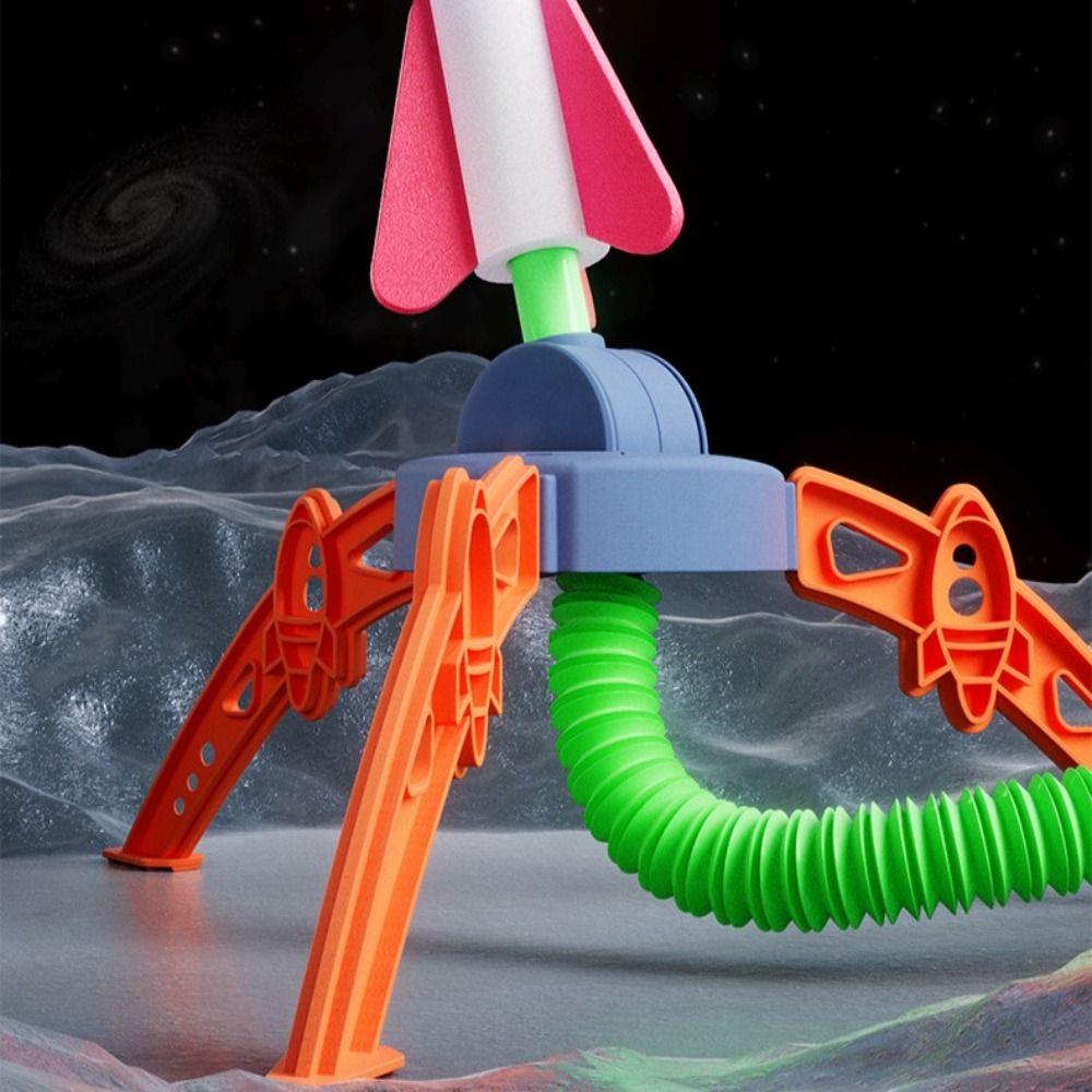 Plastic Rocket Launcher Foot Pump Stomp Rocket Toy Creative   Boys