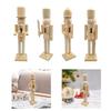 Wood Nutcracker Figurines Paint Your Own Mini Wooden Nutcracker Figure for Table Decor Arts Project Christmas Craft Supplies