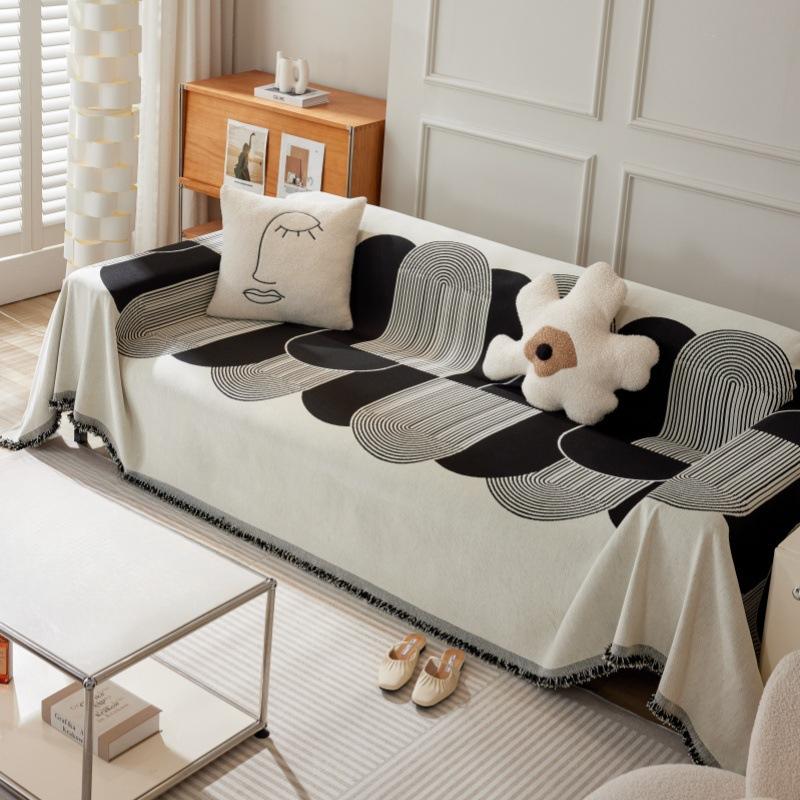 Chenille Sofa Towel Full Cover Cloth Cover Universal Four Seasons Universal Plush Sofa Cushion Cover Non-Slip Blanket Anti-Cat Scratch