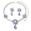 Flower Bridal Necklace Light Luxury Copper Inlaid Zircon Neck Chain Style Fashion Suit Banquet Evening Dress Accessories