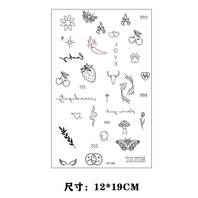 Love Digital Panda Smiley Face Cat Claw Finger Small Picture Disposable Temporary Tattoo Sticker