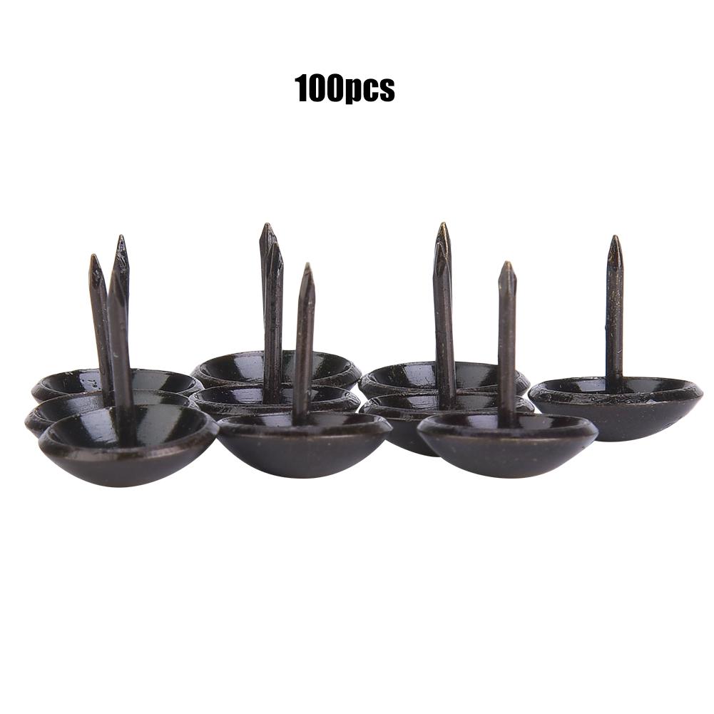 100Pcs Upholstery Nail Retro Round Head Thickened Decorative Furniture Accessories