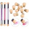 Double Head Nail Art Sponge Gradient Pen With Replacement Heads