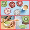 1 Set Diamond Painting Coasters Kit Decorative Art Cup Coaster with Holder DIY Round Tabletop Protection Cup Mat for Home Office