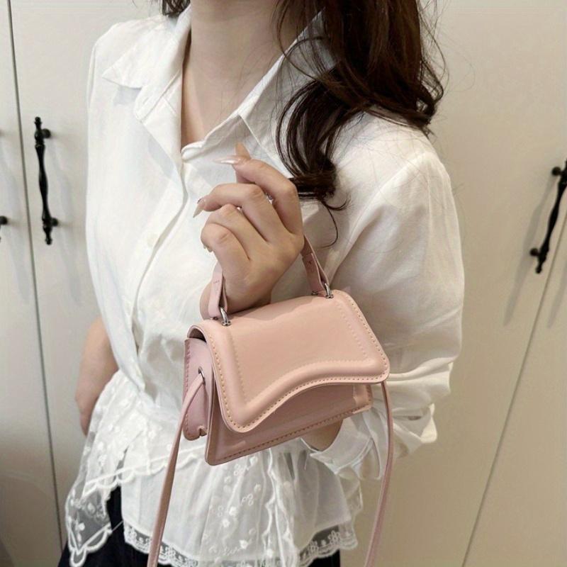 

Women s Ultra-Compact Mini Handbag Tiny Purse Handbag Everyday Essentials Bags for Women розовый