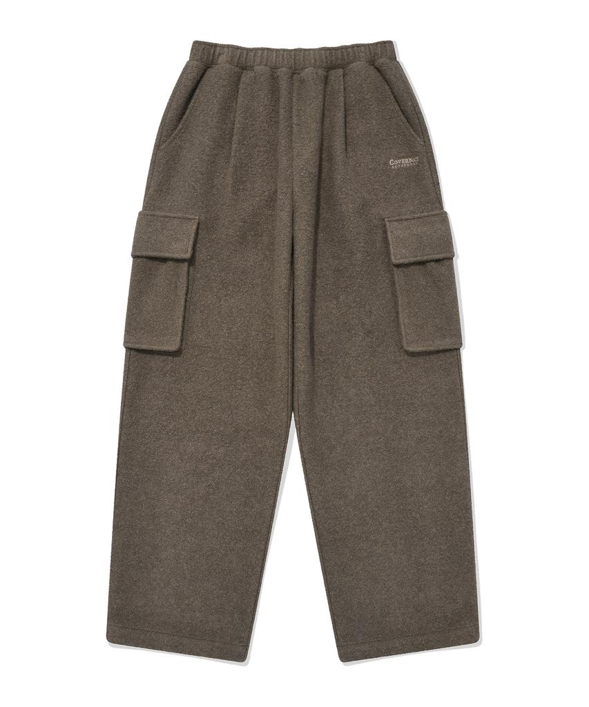 COVERNAT Boucle Jersey One-Pleat Semi-Wide Fit Cargo Pants Olive