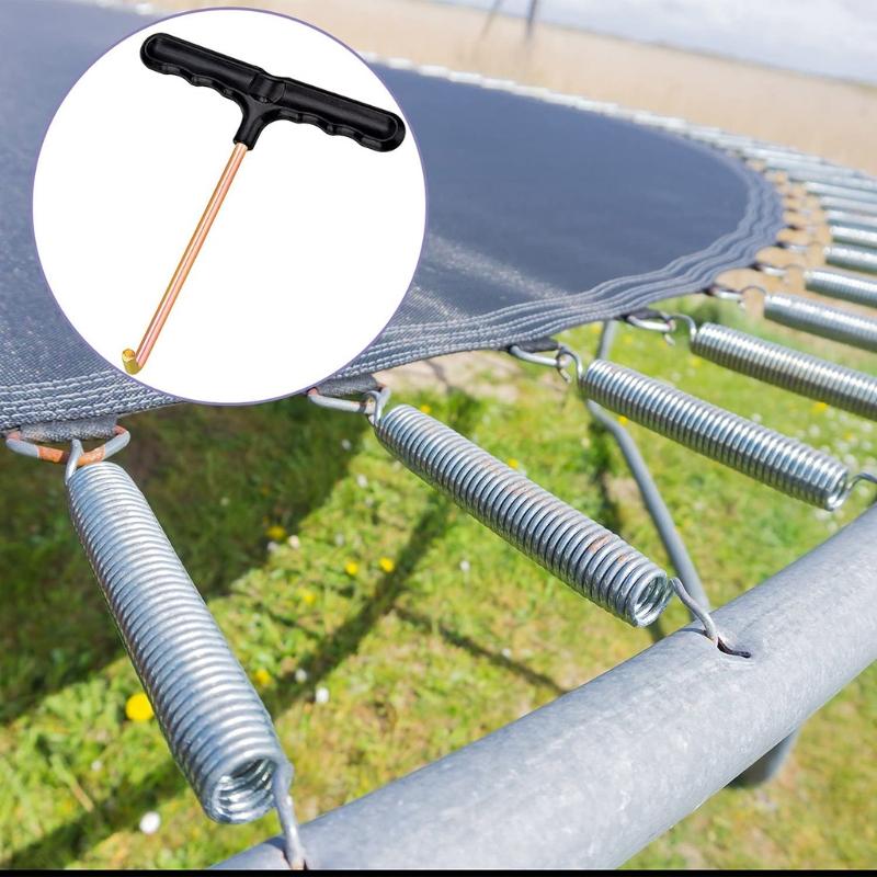 2 Pezzi Molle per Trampolino Alta Durata Parti per Trampolino Gancio a T Metallico Piattaforma da Salto Esterna Strumento di Trazione Manuale