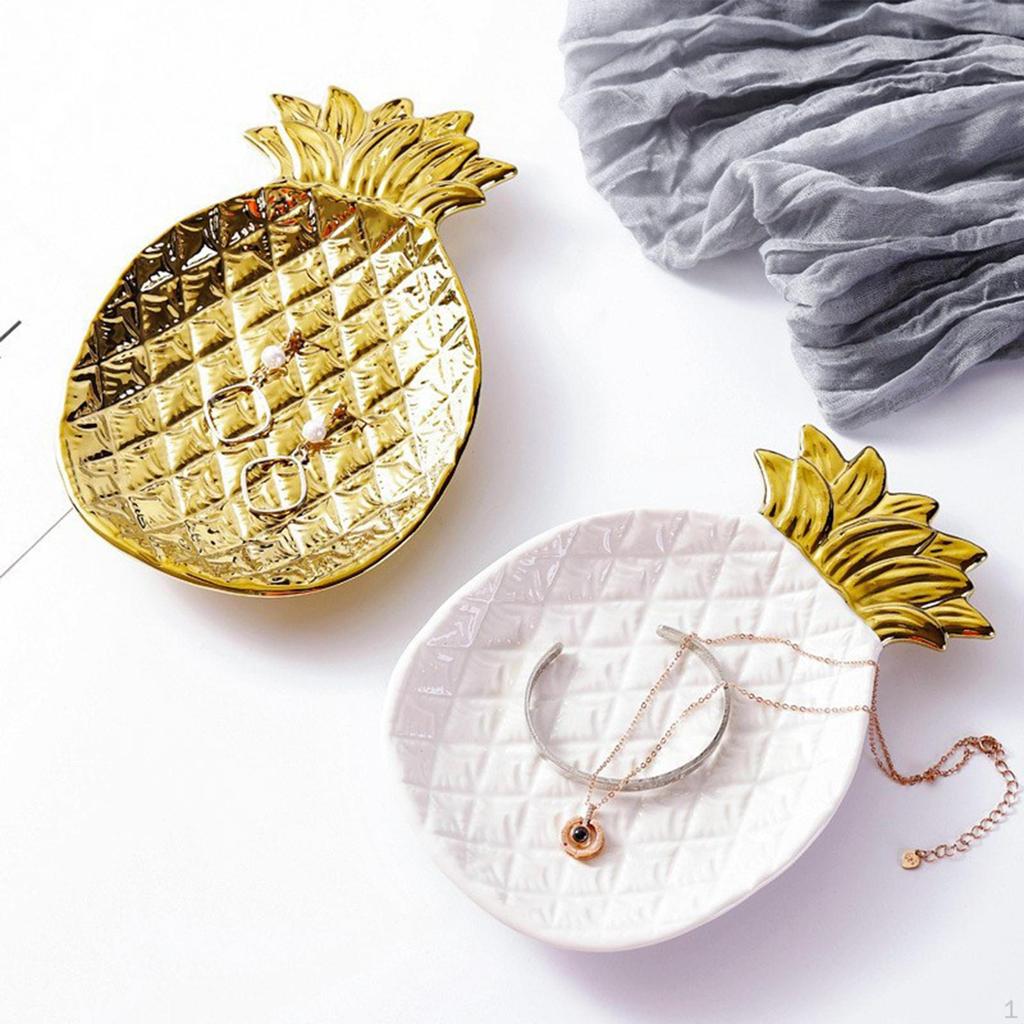 Plate Resin Trendy Decorative Jewelry Tray Fruit Snack Storage for Table Living Room