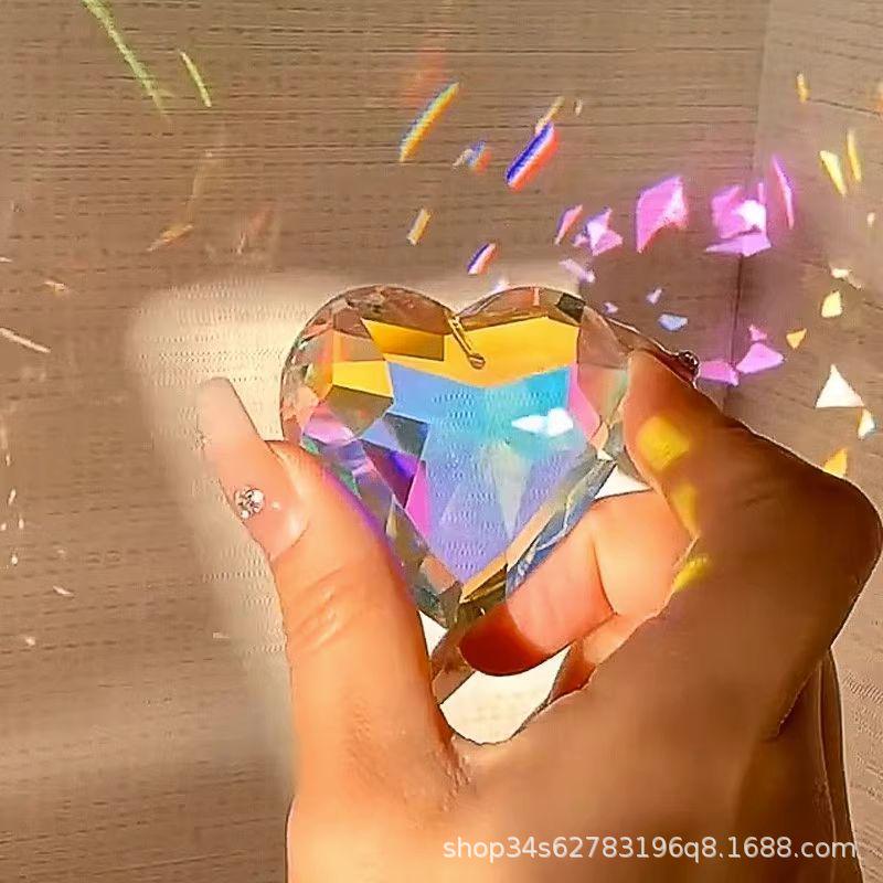 Kryształowy łapacz słońca tęcza wisiorek miłość: Łapacz snów i dekoracja pokoju