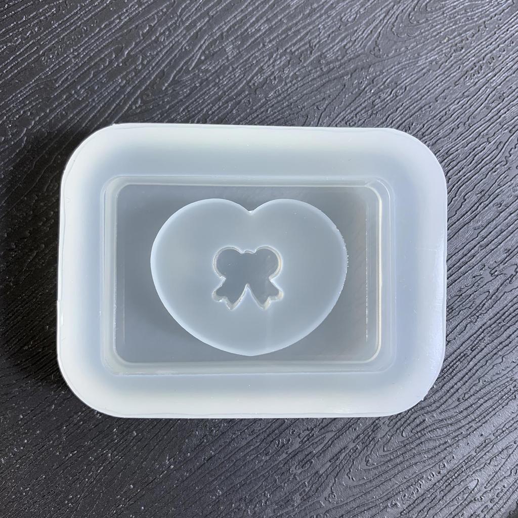 DIY Angel Bear Bowknot Ornament Quicksand Silicone Epoxy Mold DIY Keychain Pendant Jewelry Craft Mould for Birthday Gift
