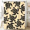 Seascape Turtle Pattern Shower Curtain Waterproof Fabric Decorative Liner for Bathrooms In Multiple Sizes