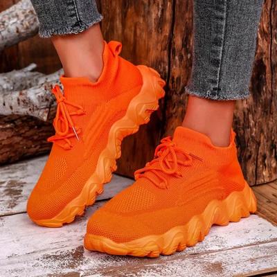Women Fashion Sneakers Lightweight Casual Shoes Lace Up Low Top Solid Color Sneakers Ladies Round Toe Summer Sport Platform Shoe