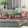 4pcs Tropical jungle cat digital printing pillow cover Short plush Suitable living rooms bedrooms sofas throw cushion cover