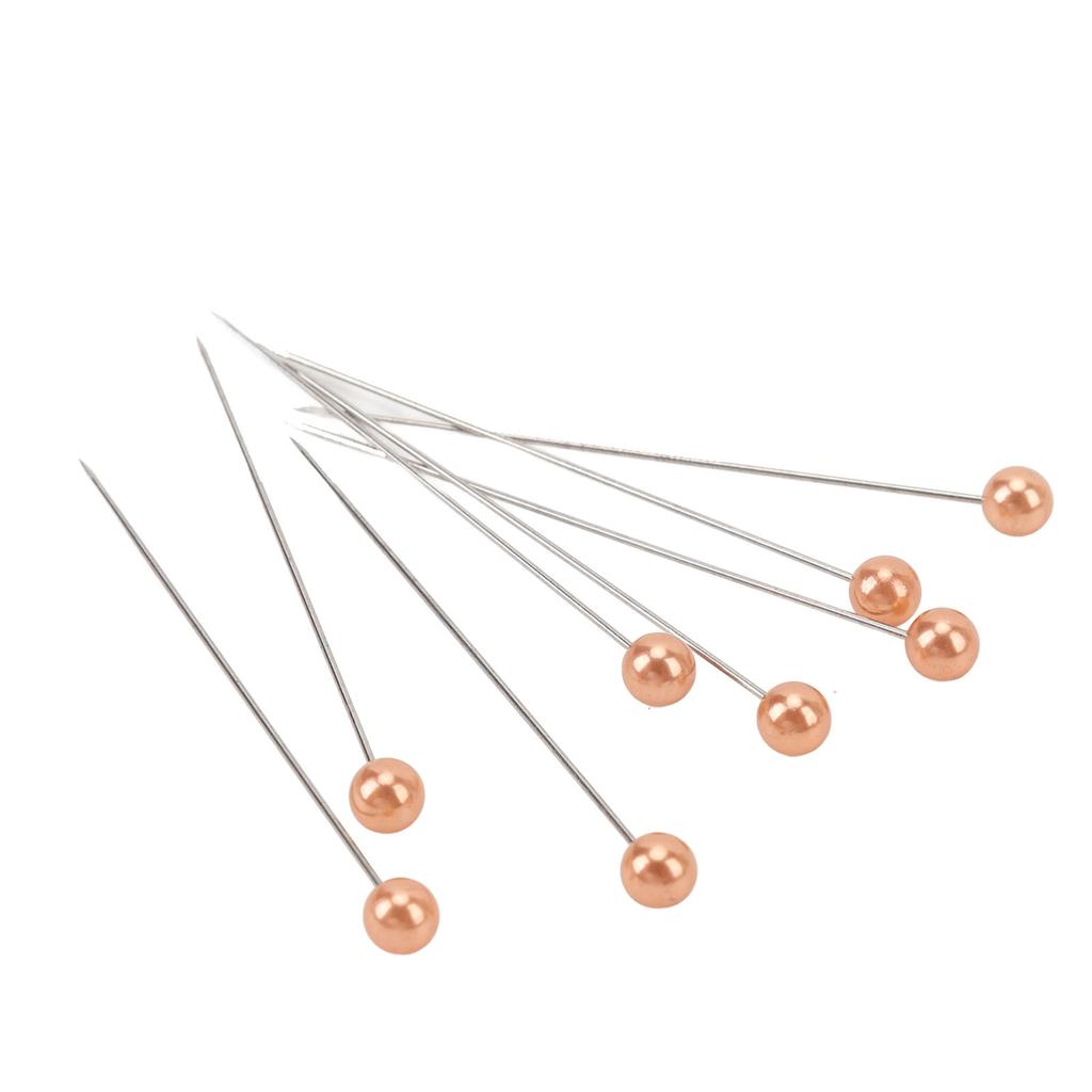 100Pcs Pearlized Head Pins Sewing Quilting Straight for Bouquets Floral Fabric