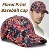 Cappellino da Baseball con Stampa Floreale Personalità Leggero Regolabile Cappellino Parasole Traspirante Protezione Solare Cappello a Becco d'Anatra Per Uomini Donne