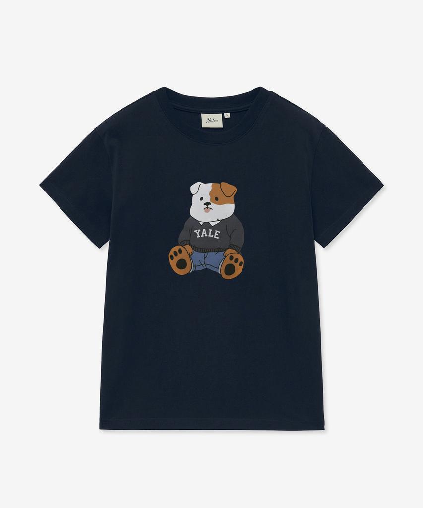 YALE Soft Bulldog Short Sleeve T-Shirt_Navy