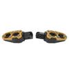 1 Pair Motorcycle Footpeg Left Right Anti Slip Universal Aluminum Alloy Motorcycle Footpeg Golden